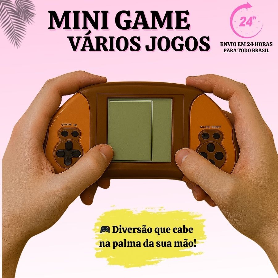 Brinquedo Infantil Mini Games Portátil Mão Eletrônico Jogos Passa Tempo +pilha Dinossauro
