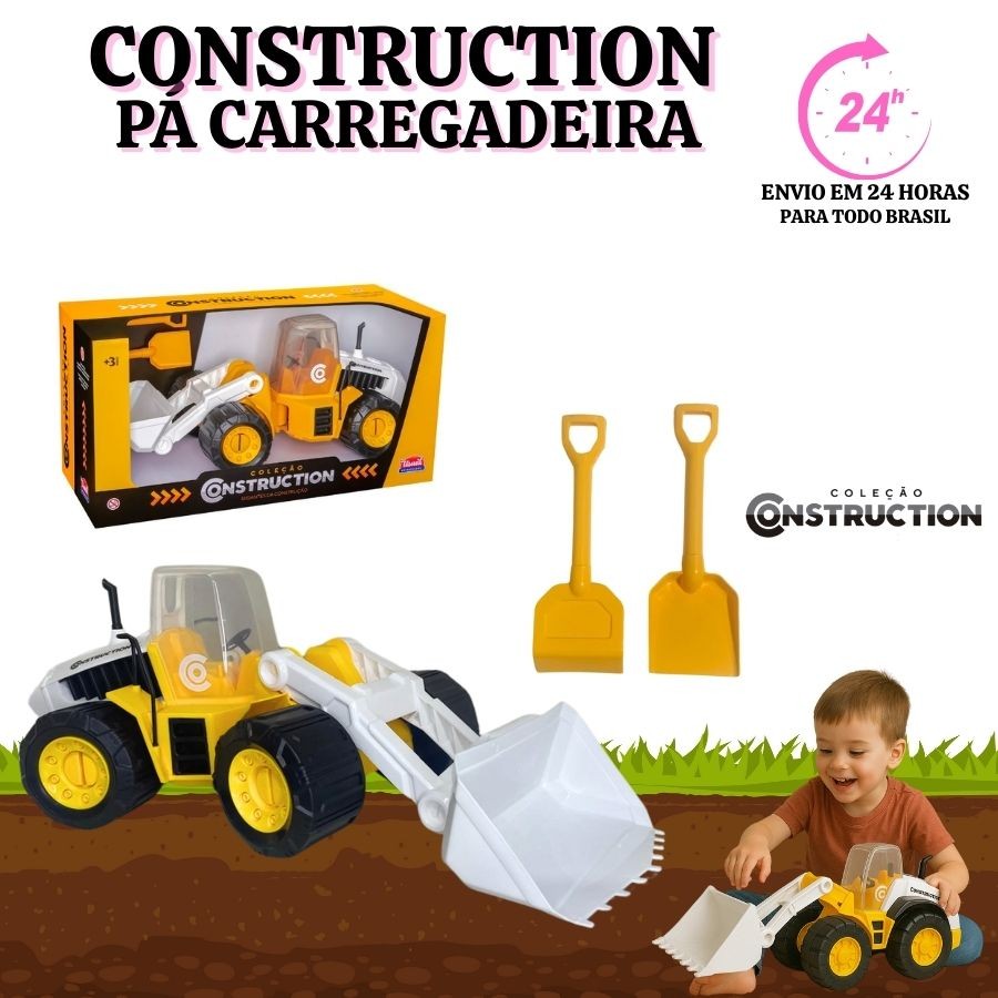 Caminhão Construção Pá Carregadeira Veículo Coleção Gigantes da Construção Caminhão Basculhante