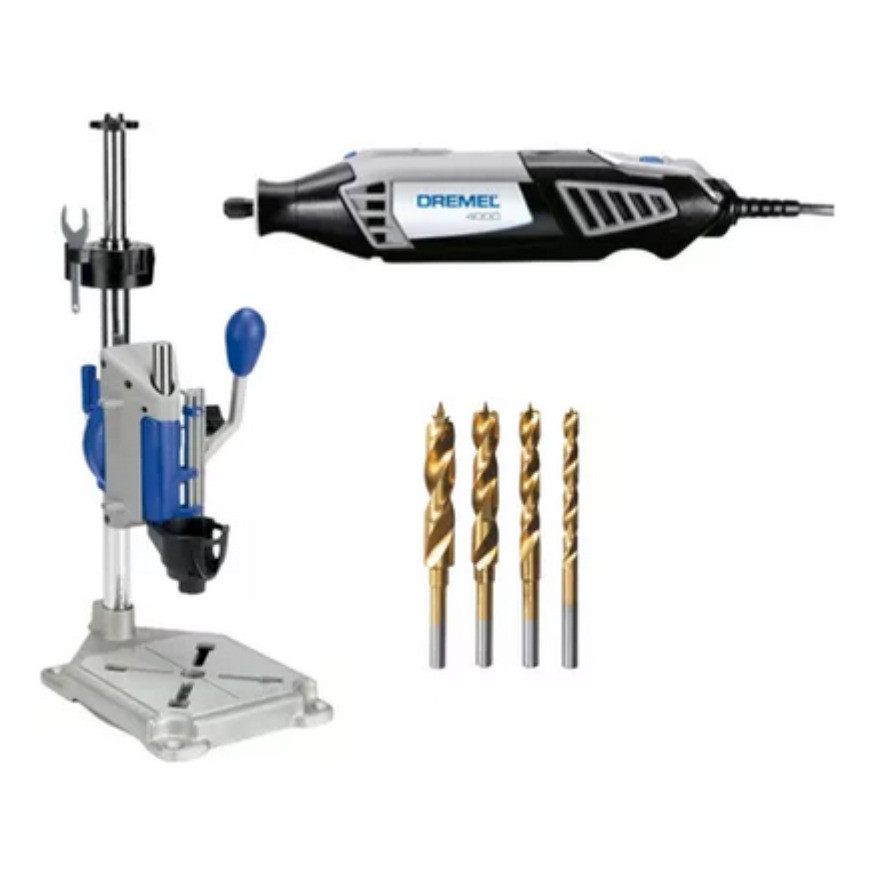 Combo Dremel Micro Retifica 4000 127v + Suporte 220 + Brocas