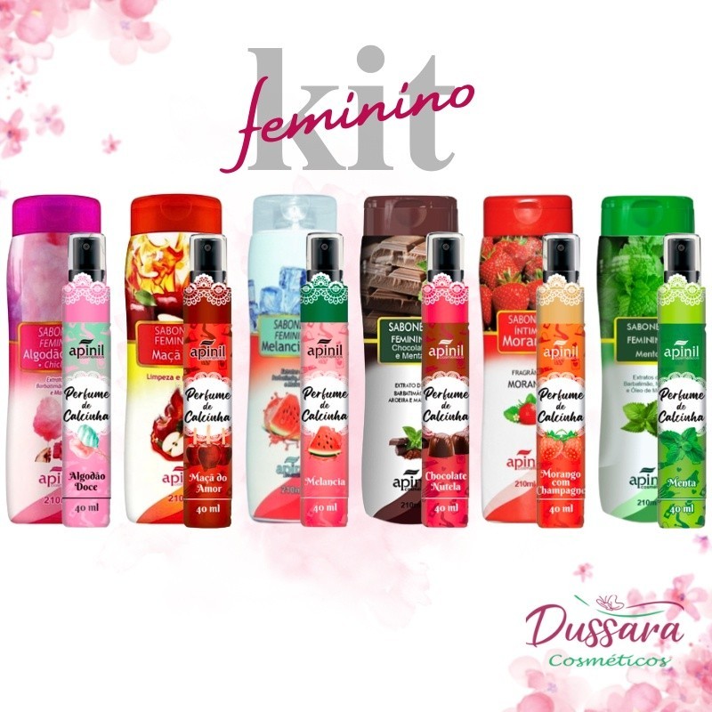 Kit Feminino (C/ 2 Itens) Sabonete Intimo + Perfume De Calcinha Apinil - Lingeries Com Aromas Marcantes o Dia Todo em Oferta na Shopee