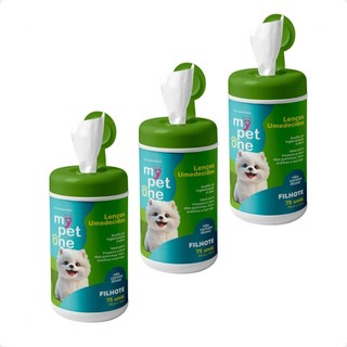 Kit 3 Lenço Umedecido Filhotes Mypetone - 75 Unidades
