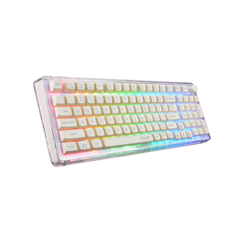 Teclado Mecânico Gamer RGB Wireless Jixian Switch Blue Anti-Ghosting Knup KP-TE135