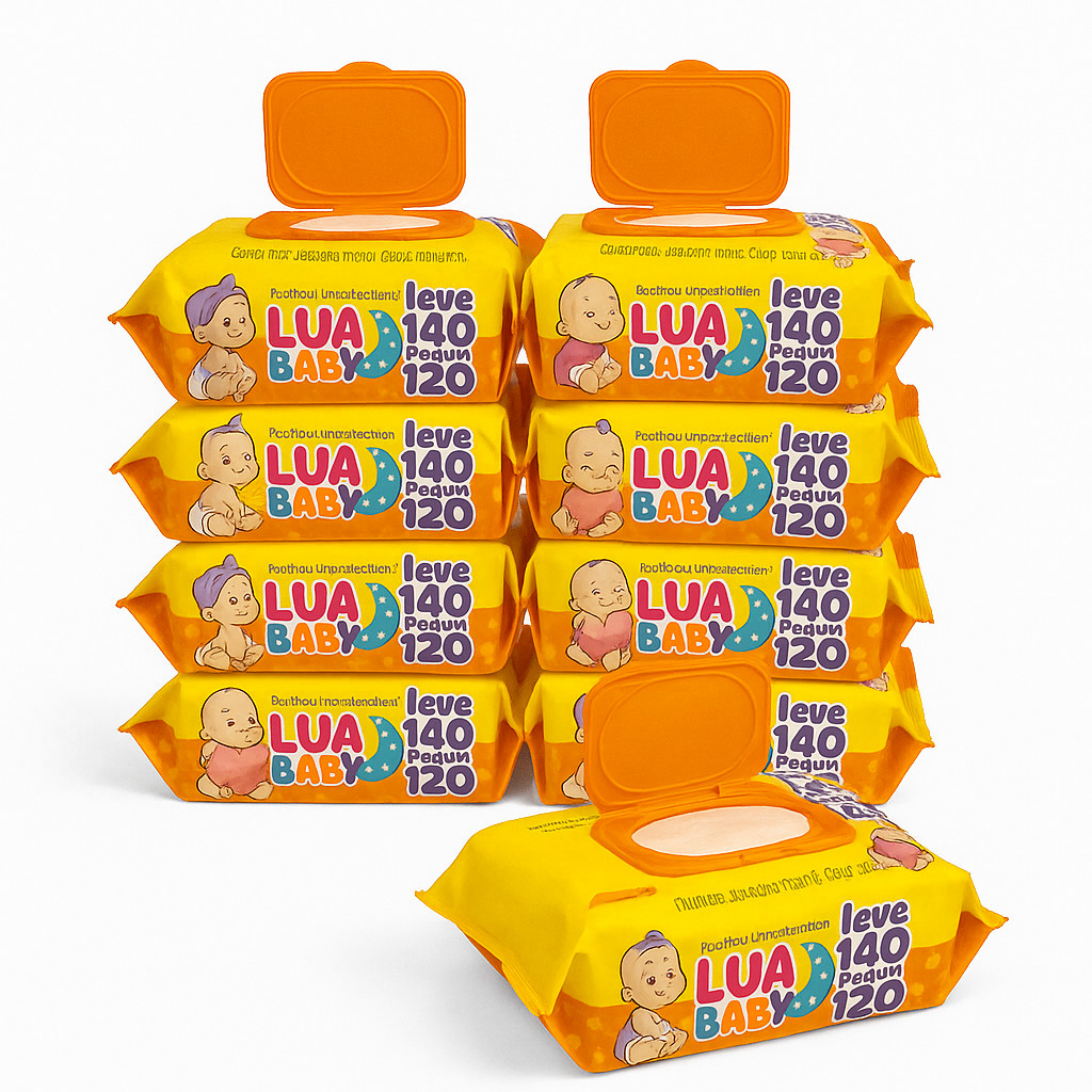Caixa Com até 880 Lenços Kit Toalhas Umedecida Premium Mimo Recem Nascido Bebe Atacado Pro...