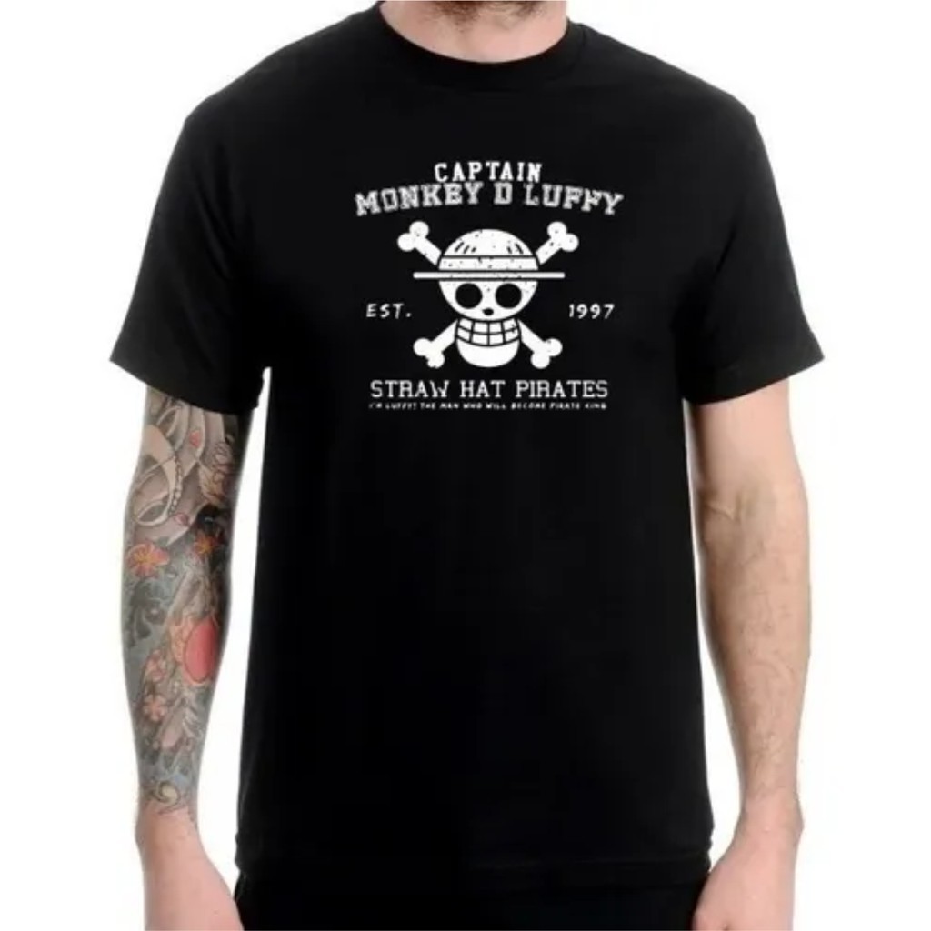 Camiseta Camisa Mangá One Piece Captain Monkey