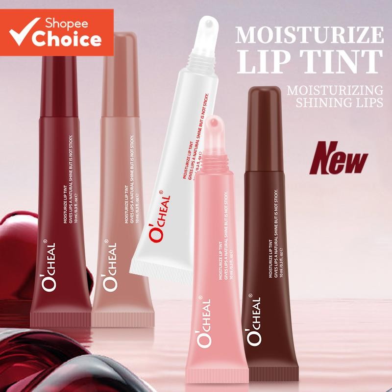 OCheal 5 Cores Máscara Labial Hidratante Esmalte Batom Colorido Vidro 10ml