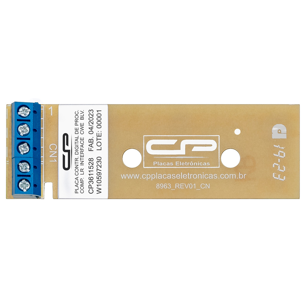PLACA INTERFACE  COMPATÍVEL C/ LAVADORA CONSUL CWE 08/09/10/11 CWB 09/CWG/CWH 12/CWS 11 CP BIVOLT 3611528 W10597230