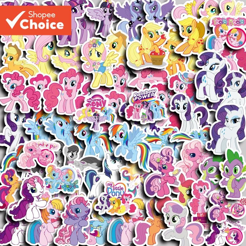 Pônei Dos Desenhos Animados Animais Adesivos 68 Pçs Bonito À Prova Dwaterproof Água Estéticos Para Personalizado Escola