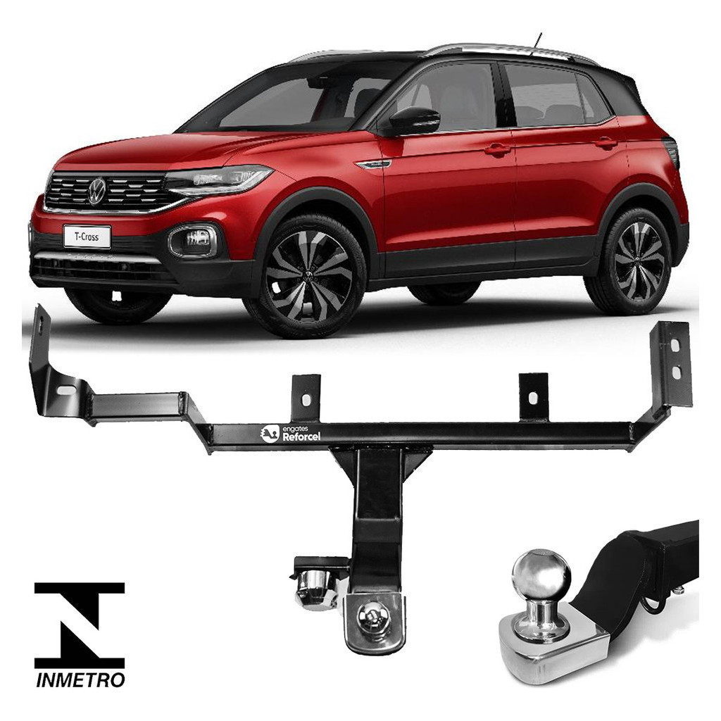 Reboque Vw T-cross 2017 A 2024 Engate Rabicho Tração 500kg bOM