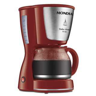 Cafeteira Elétrica Dolce Arome Mondial Vermelho e Inox 800W C-32-32X-R em Oferta na Shopee