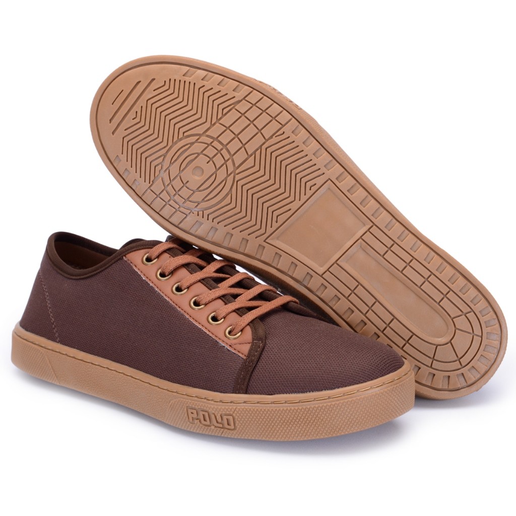 Sapatenis Casual Tenis Masculino Cano Baixo Polo White Confortável Leve