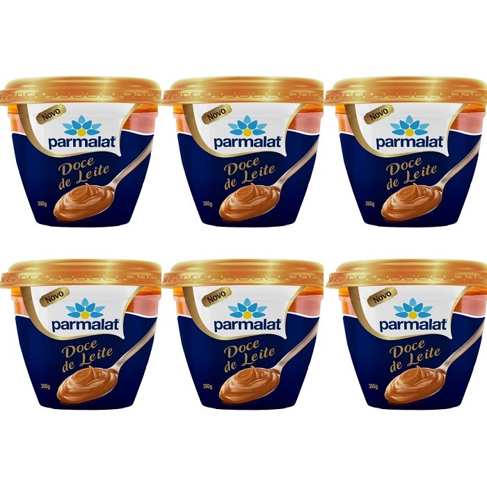 Doce de Leite Parmalat Uruguai Pote 350G - 06 Unidades