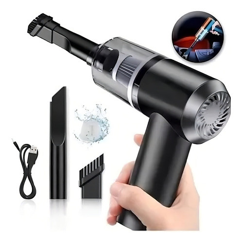 Aspirador De Pó Automotivo Portatil Recarregável Sem Fio Usb Cor Branco 127/220v