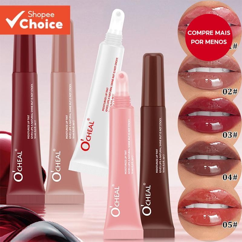 Batom Ocheal Water-Light Dudu : Brilho Espelhado , Óleo Labial Rico , Hidratante E Sem Man...