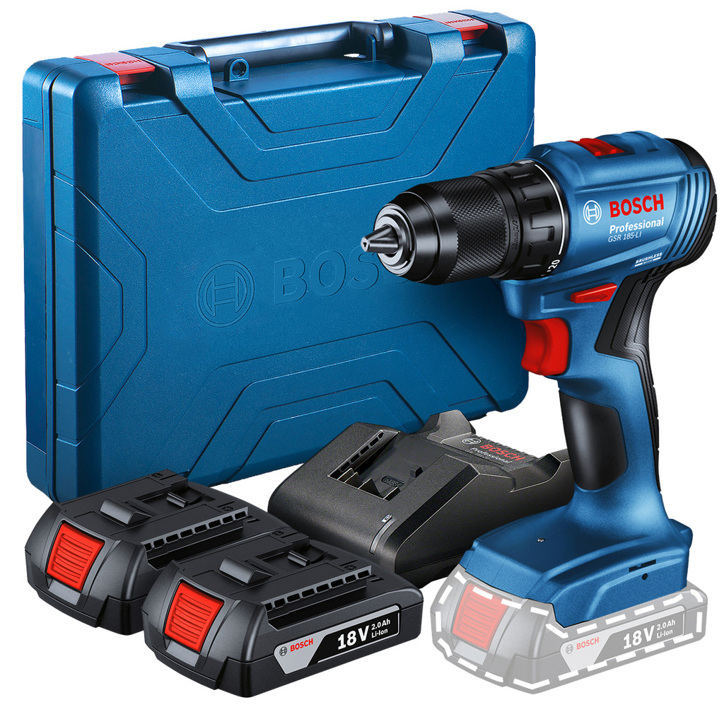 Parafusadeira GSR 185-LI Bosch Brushless Furadeira 2 Baterias - Home & Living