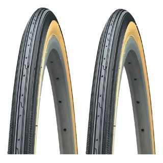 Par P/ Pneu Bike Caloi 10 Aro 27 X 1-1/4 Kenda Faixa Amarela em Oferta na Shopee