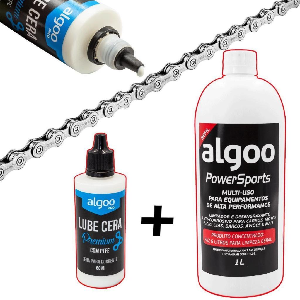 Lubrificante Algoo 60ml Cera Corrente + Desengraxante 1l - Sports & Outdoors