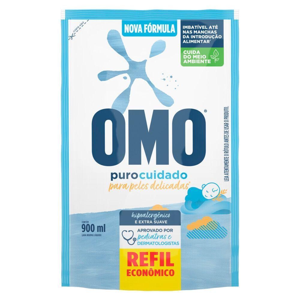 Sabão Líquido Refil Omo Puro Cuidado com 900ml em Oferta na Shopee
