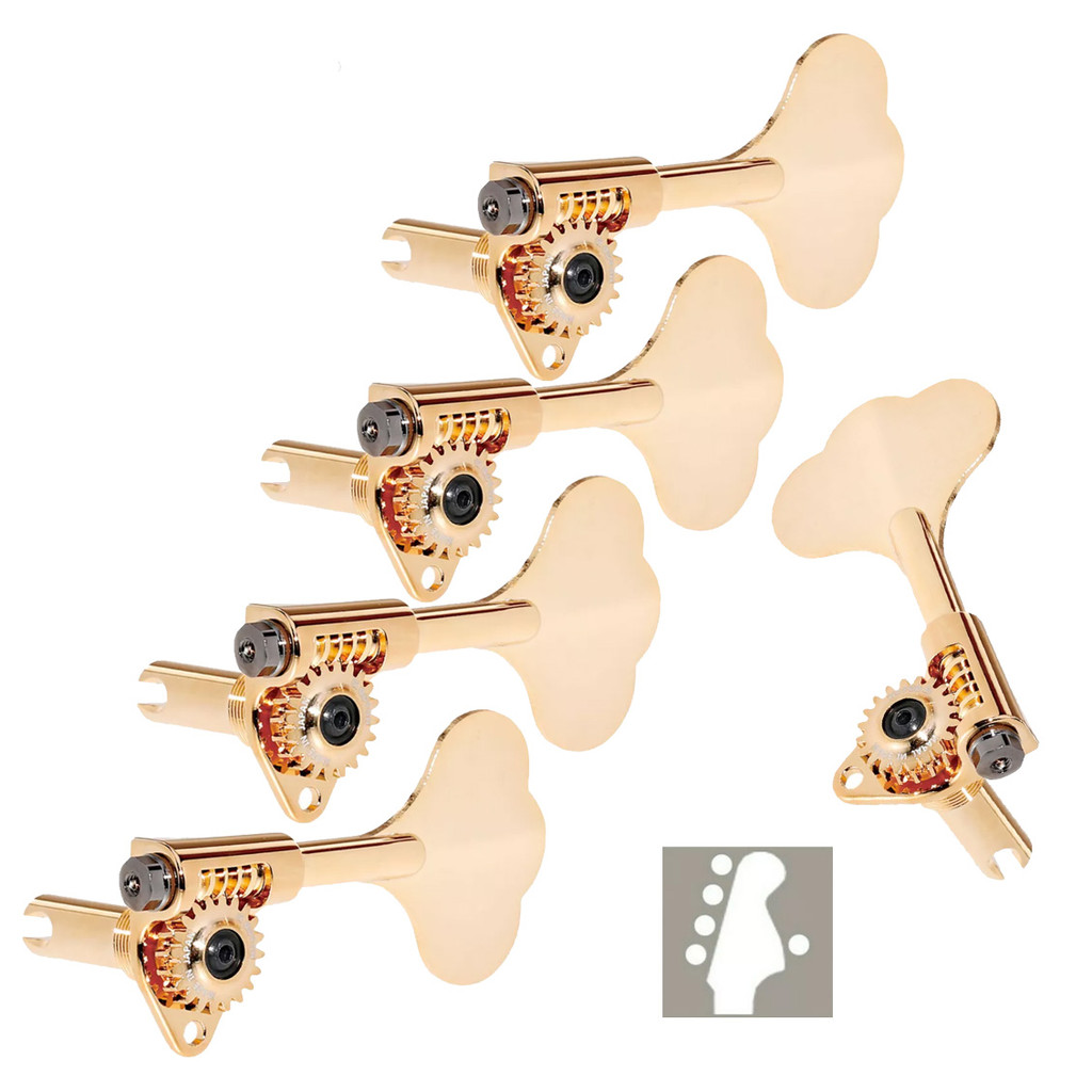 Tarraxa Baixo Gotoh Gbu510c-9 Compacta 4x1 Jazz Bass Dourada