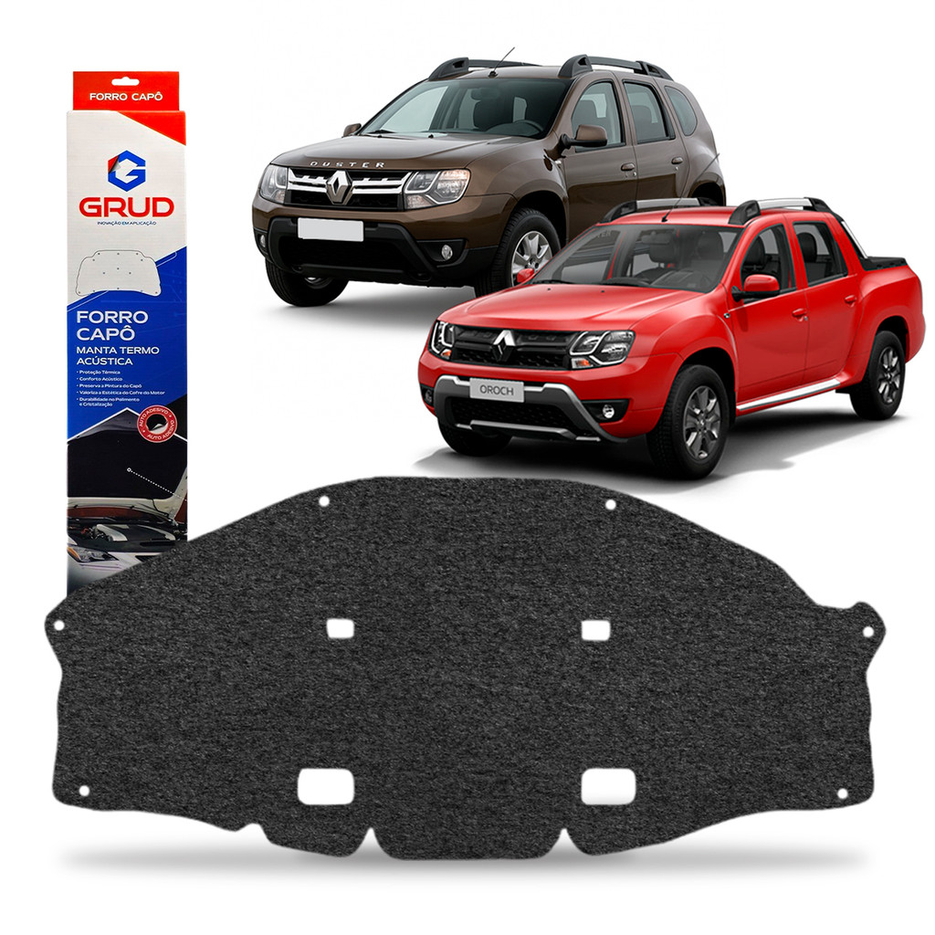 Manta Forro de Capô Isolamento Térmico Renault Duster e Duster Oroch 2010 A 2020 Antichamas Premium