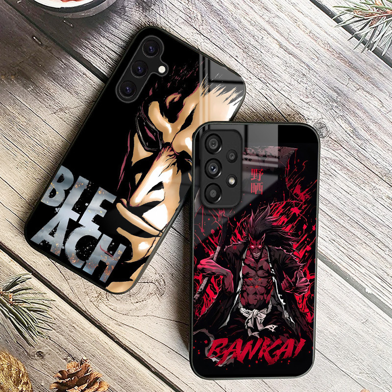 Bleach Zaraki Kenpachi 03 Capa De Telefone De Vidro Para Samsung Galaxy A14 A16 A30 A22 A32 A33 A34 A40 A42 A55 4G A52 A