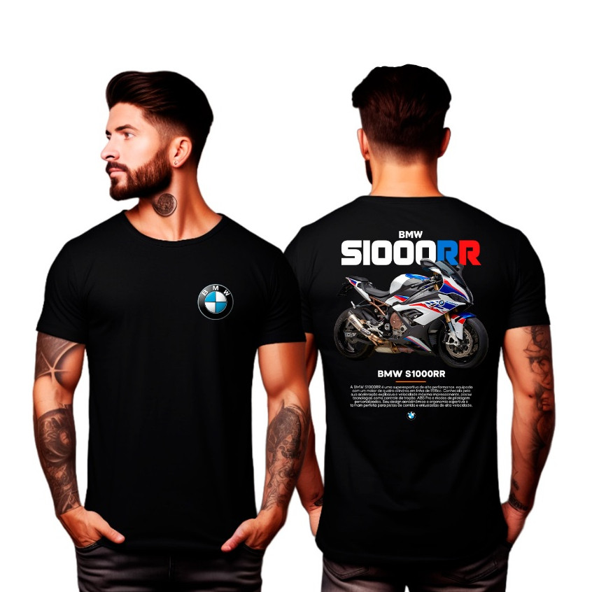 Camiseta BMW S1000RR 100% Algodão Unissex Lançamento