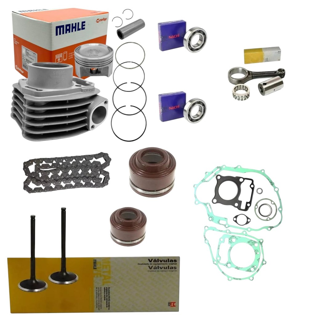 Kit Motor Cg Titan160 Fan160 Bros160 Biela Rolamentos Junta