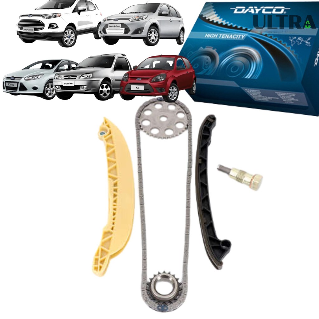 Kit Corrente Comando Distribuição Motor para Zetec Rocam 1.0 1.6 8V Ford Ka / Courier / Ecosport / Escort / Fiesta / Foc em Oferta na Shopee