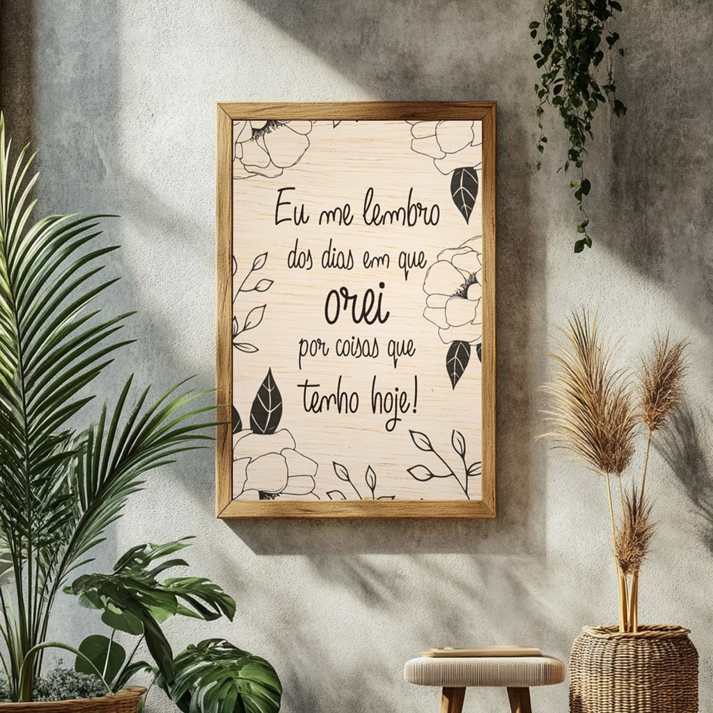 Quadro Decorativo Com Moldura Eu Me Lembro Dos Dias Bege  Motivacional Estilo Moderno Escritório em Oferta na Shopee