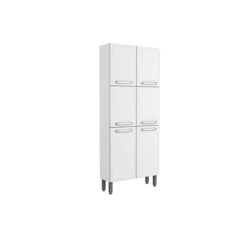Paneleiro de Cozinha Modulado Evidence 7038 6 Portas 80cm Branco - Bertolini