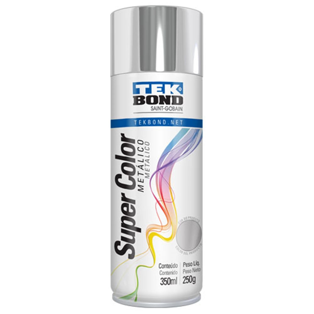 Tinta Cromado Metálico 350 ml - Tekbond em Oferta na Shopee