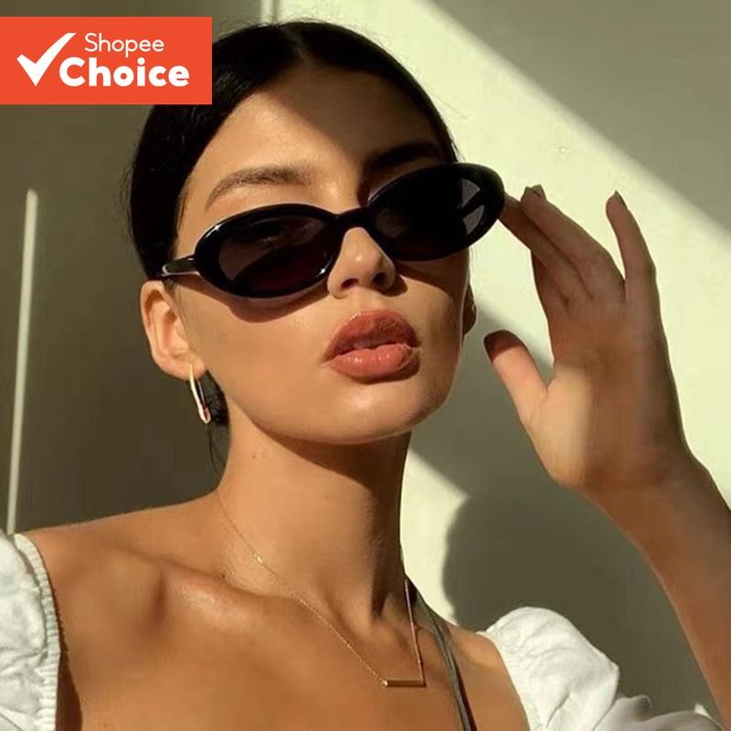 Óculos De Sol Vintage Clássicos – Unissex Euro Chic Leves Ovais De Armação Pequena Para Pr...