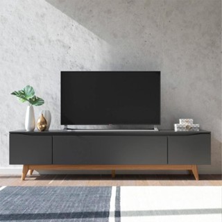 Rack para TV até 75 Polegadas Flynt Preto e Natural 219 cm em Oferta na Shopee