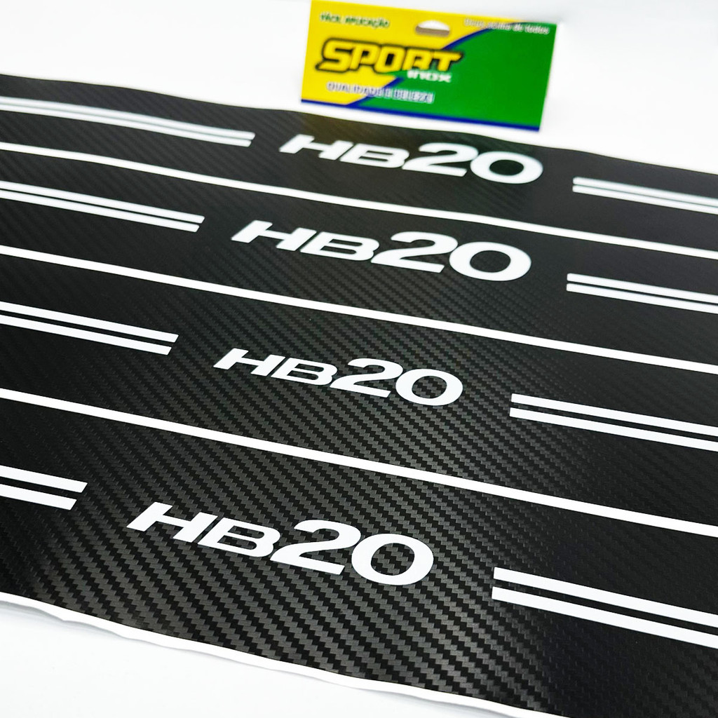 Detalhes do Soleira Da Porta Compatível HB20 Fibra De Carbono - Genérico