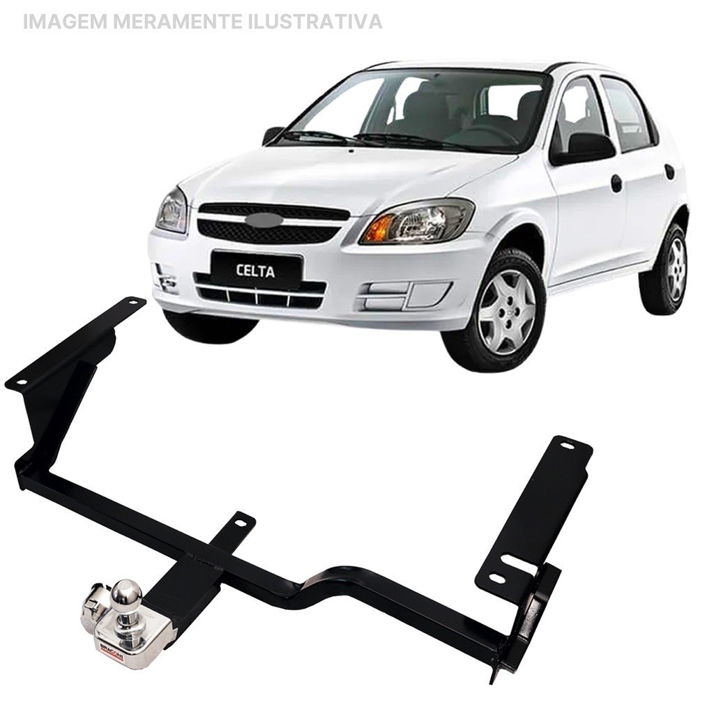 Engate Reboque Rabicho Fixo Celta Sport 450Kg Bom bOM