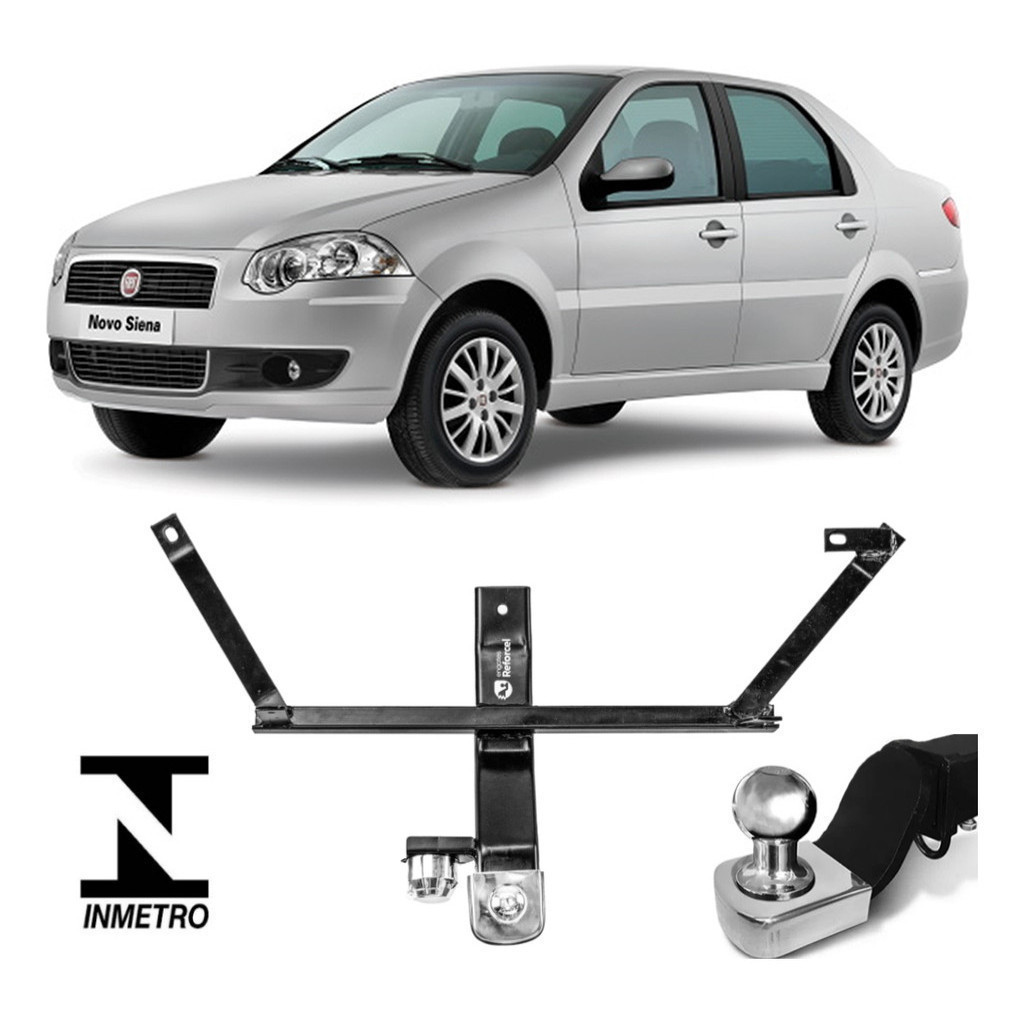 Reboque Fiat Siena 1997 A 2016 Engate Rabicho Tração 500kg bOM