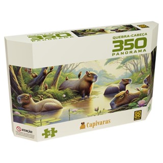 Quebra-cabeça 350 peças Panorama Capivaras em Oferta na Shopee