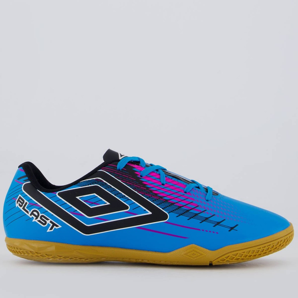 Chuteira Umbro Blast Futsal Azul e Rosa em Oferta na Shopee