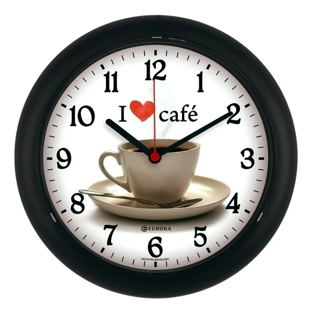 Relógio De Parede Para Cozinha Café Gourmet Eurora Oferta em Oferta na Shopee