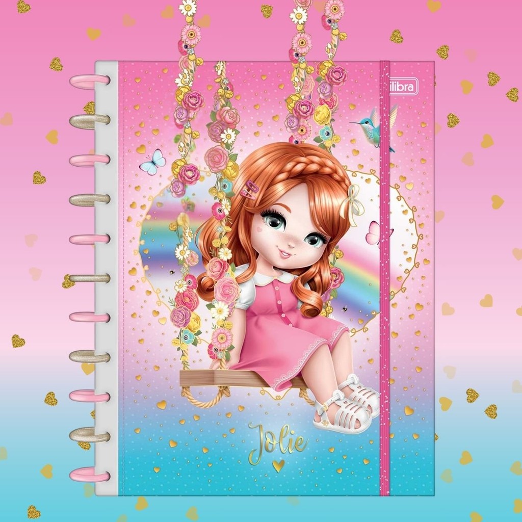 Caderno Universitário Inteligente Tilidisco Jolie 80 Folhas - Tilibra | Tilibra Connect | Fofo Kawaii