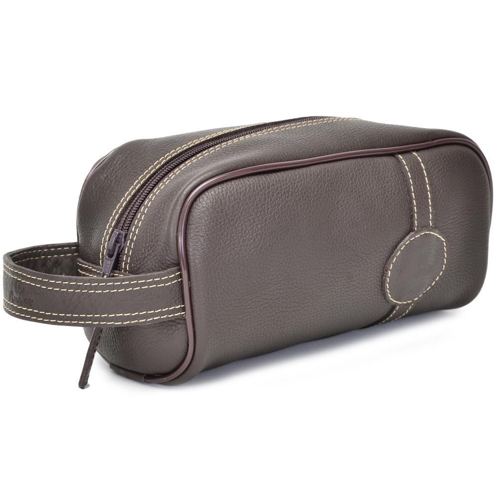 Necessaire Masculina Viagem Couro Porta Objeto