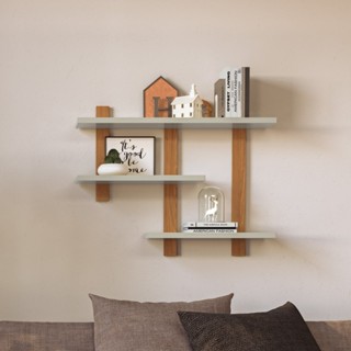 Nicho Retangular 100% Mdf Industrial F35 Off White/Freijó - Dalla Costa em Oferta na Shopee