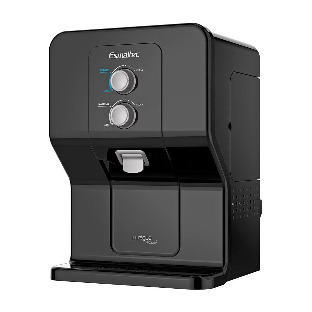 Purificador Esmaltec Acqua7 Preto Água Gelada Pureza Saude Filtro 13L/h Compacto - Home Appliances