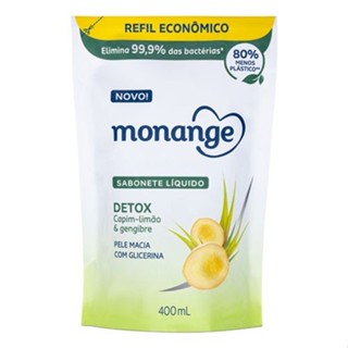 Refil Sabonete Líquido Monange Detox 400ml em Oferta na Shopee
