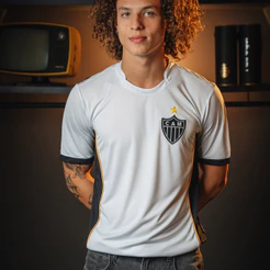 Camisa Atlético Mineiro Dry Branca Masculina Oficial