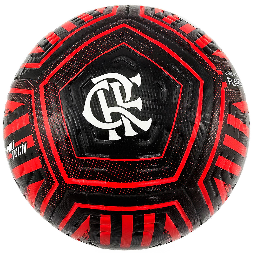 Bola de Futebol CR Flamengo Licenciada Pro Tech para Campo, Quadra - Dualt