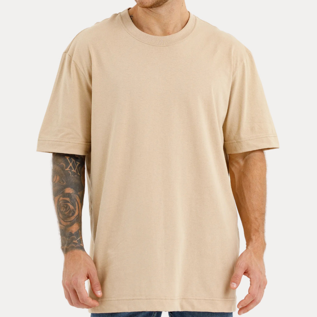 Camiseta Oversized Masculina Larga Camisa Camiseta Streetwear Lisa sem Estampa Estilo de Rua