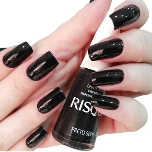 ESMALTE CREMOSO PRETO SÉPIA 8ML RISQUE
