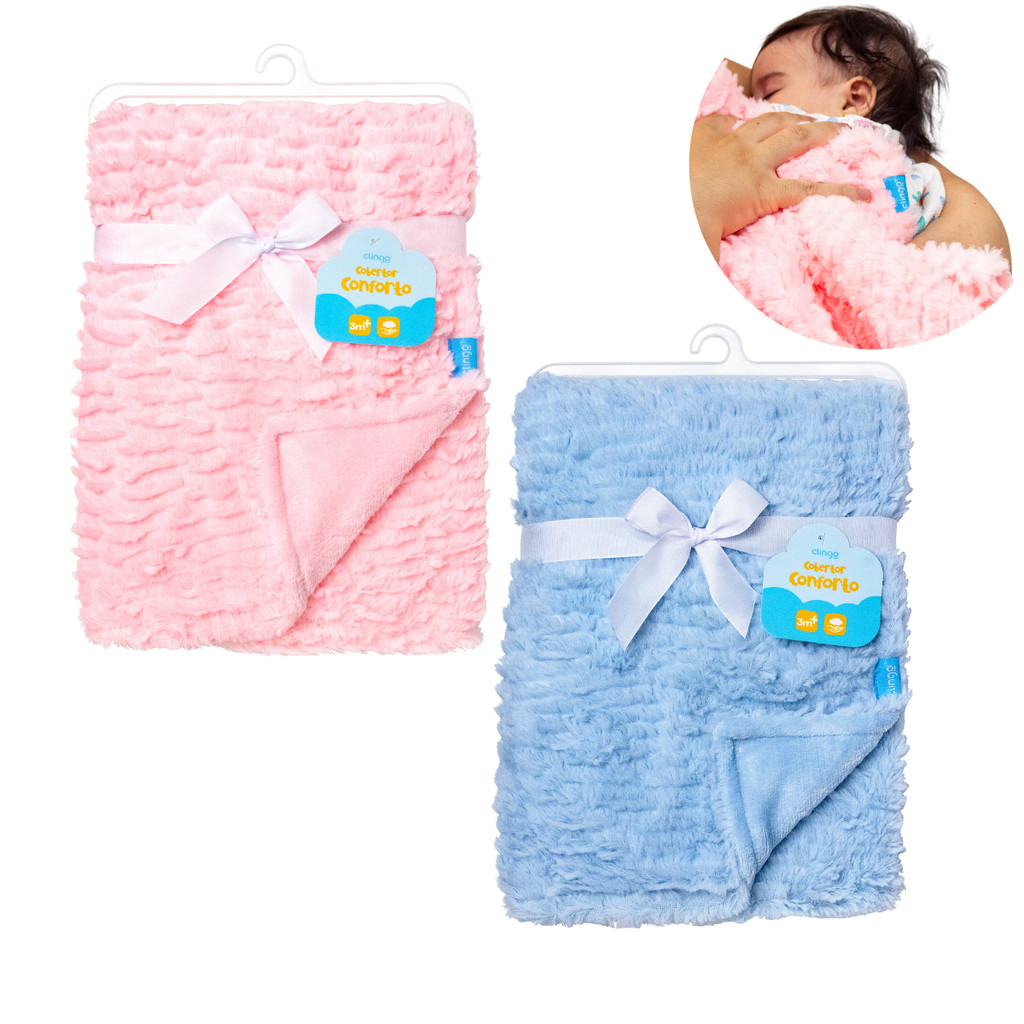 Mantinha Cobertor Bebê Conforto Ultra Soft Macia Clingo em Oferta na Shopee