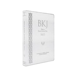 Bíblia King James Fiel 1611 | Letra Normal | Concordância e Pilcrows | Capa Luxo Branca