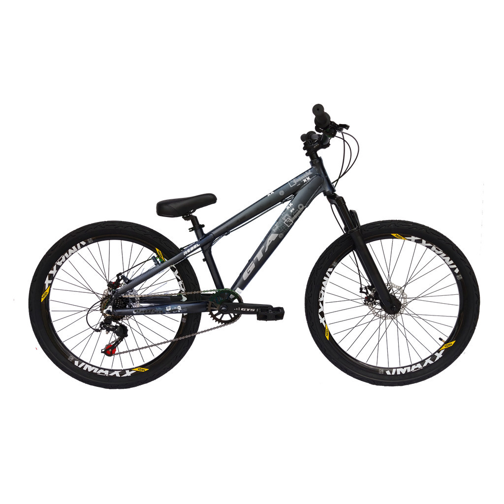 Bicicleta 26 Alum Freeride GTA Rebel 7v Freio Tras MT200 Grau Susp Pedivela Single em Oferta na Shopee
